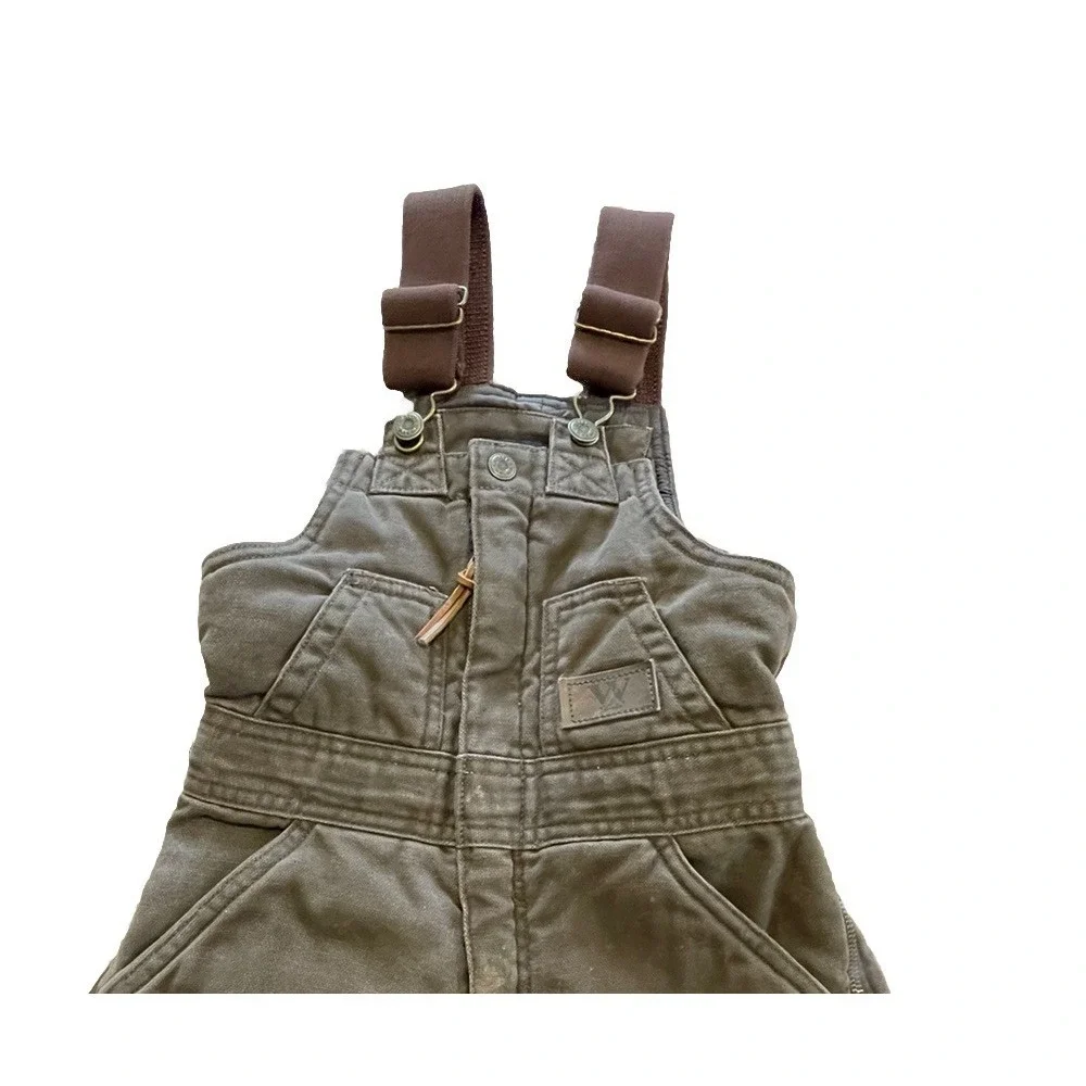 Walls Zero Zone‎ Insulated Youth Work Bib Coveralls Size 6 Regular Brown Kids